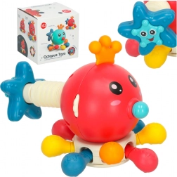 Senzor igračka grizalica za bebe hobotnica Bibi-Inn crvena