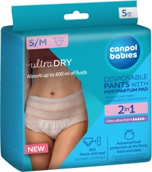 Canpol babies jednokratne poslijeporođajne gaćice s uloškom 2u1 S/M, 5 kom