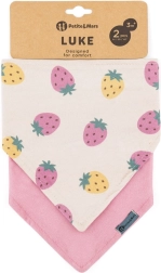 Petite&Mars bandana bib Luke 2 pcs beige kiwis & misty green