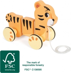 Drvena igračka na povlačenje tigar small foot