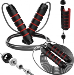 Podesiva čelična špaga za preskakanje s ležajevima i pjenastim ručkama 3 m