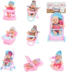 Lutkica/beba s dodacima plastika čvrsto tijelo 11 cm u mrežici