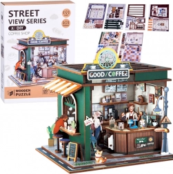 Drvene 3D puzzle kavana sa svjetlom, 120 dijelova