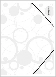 Mapa s gumicom A4 Black and White – bijela