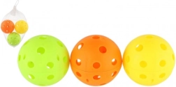 Mala lopta za floorball 3 kom plastična 7 cm u mrežici