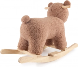 Bieco njihajući medo Mika od bukléa s drvenom bazom