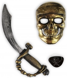 Piratski kostimski set s maskom, povezom i mačem
