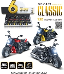 Metalni model motocikla 1:12 sa svjetlom i pull-backom