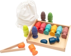 Drvena slagalica s jajima Montessori BABY MIX