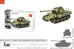 Konstrukcijski set zeleni tenk 638 dijelova