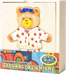 Obuci medvjedića – drveni set odjeće za slaganje