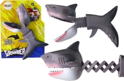 Igračka za grizenje morski pas na opruzi – siva