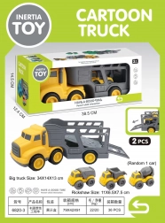 set vozila s odvoznom prikolicom i građevinskim autićima