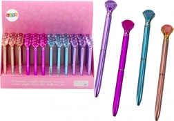 Kuglična olovka s dijamantom, mat, plava tinta 0,7 mm