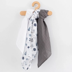 Mušelinske pelene za dječake 60 × 80 cm, set 3 kom