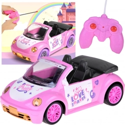 Ružičasti kabriolet za lutke na daljinsko upravljanje