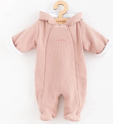 Dječja zimska kombinezon s kapuljačom New Baby Frosty ružičasta