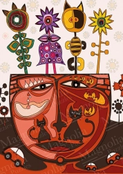 Puzzle nadrealističke mačke 1000 dijelova MAGNOLIA