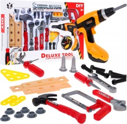 Dječji set alata 26 dijelova s interaktivnom aku bušilicom 3+