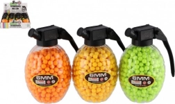 Gumene kuglice za pištolj 6 mm u dozi u obliku granate (800 kom, 3 boje)