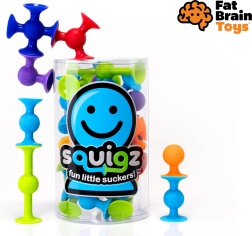 Silikonske građevne igračke s vakuumskim čašicama Squigz – početni set 22 kom