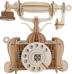 Drvena 3D slagalica stari telefon