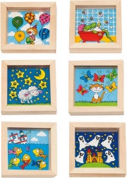 Drvena džepna igračka Kuličica u udubinu od GOKI