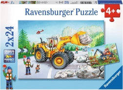 RAVENSBURGER Puzzle Teška mehanizacija u akciji 2x24 dijelova