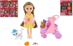 Lutka s ljubimcem i dodacima, 14 cm