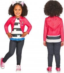 Dječji kostim GABBY’S DOLLHOUSE – top i traka za kosu s mačjim ušima (98–104 cm, 3–4 godine)