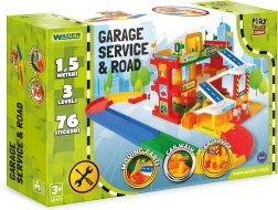 Garažni servis WADER, troslojna staza 1,5 m s 2 autićima