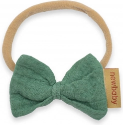 Mušelinova traka za kosu za bebe NEW BABY mint