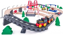 Drvena željeznička pruga s baterijskom lokomotivom, 80 dijelova