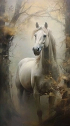 Dijamantno slikanje Bijelac u magli 30 × 40 cm