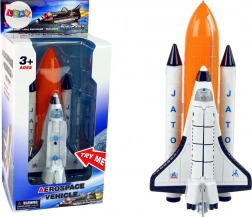 Kozmička raketa i metalni svemirski shuttle s efektima svjetla i zvuka AEROSPACE