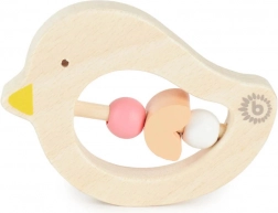 Bieco drveno grickalo s ružičastim perlama – ptičica