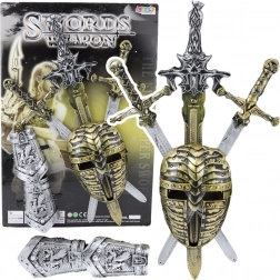 Viteški set s maskom i mačevima