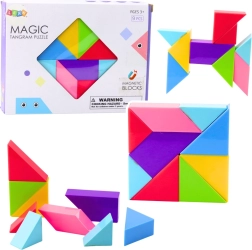 Magnetne tangram kockice – šarena slagalica, 9 dijelova