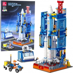 Konstrukcijski set svemirska stanica s raketom, 668 dijelova