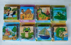 Drvene slikovne kocke 10x10 cm