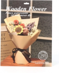 drvena 3D dekorativna ruža