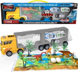 Woopie dinosaurov transporter 2u1 s kompletom i igraćom podlogom