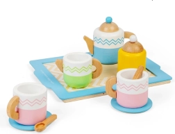 Bigjigs Toys drveni čajni set s poslužavnikom
