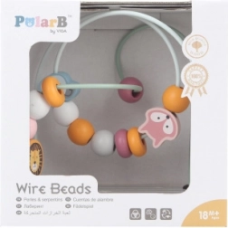 Viga PolarB Drveni mramorni labirint s perlama Montessori