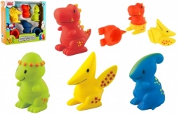 Set rastavljivih prskajućih dinosaura za kadu LITTLE HERO MIX 'N MATCH