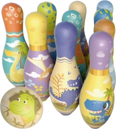 Mekane kugle za bowling s dinosaurima WOOPIE – set 12 kom