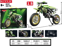 Građevinski set zeleni motocikl 466 dijelova