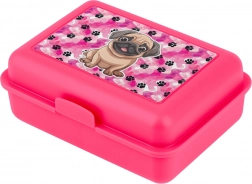 Ružičasta kutija za užinu s ilustracijom psa