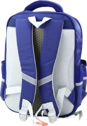 Dječji školski ruksak s našivcima s dinosaurima, mornarsko plava