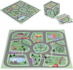 Velika pjenasta podloga–puzzle za djecu grad 90,5 × 90,5 cm, 21 kom ECOTOYS